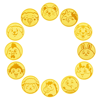 领丰金12生肖金条黄金收藏足金9999送小孩送人 组合【猴蛇】 2g