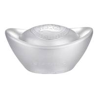 六桂福珠宝足银9999纯银白银投资银元宝原料银砖银锭银块碎银子收藏新年礼物 招财进宝实心元宝 20g