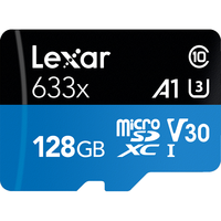 Lexar 雷克沙 633x microSD存储卡 128G（UHS-I、V30、A1)