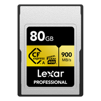 Lexar 雷克沙 GOLD系列 LCAGOLD080G-RNENC CF存储卡 80GB(900MB/s)