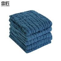 雷匠 30*30cm10层棉纱/墨绿3条装 棉纱抹布吸水清洁布【企业专属】