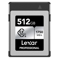 Lexar/雷克沙 CFexpress Type B存储卡 512GB 读取1750MB/s SILVER系列