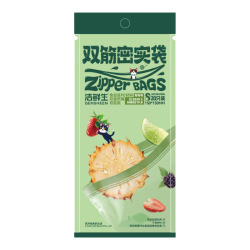 洁鲜生 密封袋食品级冰箱收纳保鲜双筋密实袋储物防潮辅食分装自封袋 小号20只