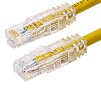 PANDUIT 泛达六类粗网线CAT6类千兆成品跳线办公家用POE监控宽带网络带水晶头10米20米 黄色低烟无卤 2米