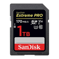 闪迪 Sandisk Extreme PRO 至尊超极速系列 SD存储卡 1TB(UHS-I、V30、U3)