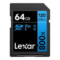 Lexar 雷克沙 SD存储卡 64GB（UHS-I、V30、U3)