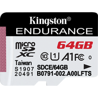 Kingston 金士顿 64GB TF卡 读95MB/s CLASS 10行车记录仪/家庭监控摄像专用内存存储卡