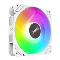 EVESKY积至（EVESKY）暮光风扇12cm发光5V3针ARGB风扇PWM温控炫彩主板神光同步电脑风扇散热 白色正叶  暮光 定色炫彩风扇