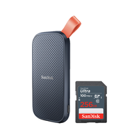 /闪迪 Sandisk  高速 数码相机内存卡+移动固态硬盘套装  256GB,1TB