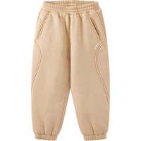 YeeHoO英氏儿童羊羔绒裤子秋冬季保暖男女童长裤冬季中大童裤子2024 浅卡其 130cm(身高121-130cm)