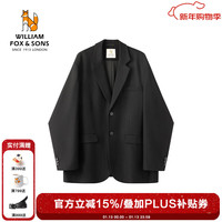 William fox&sons 威廉福克斯臻选初剪羊毛混纺斜纹面料宽松OVERSIZE