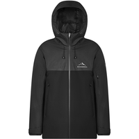 波司登（BOSIDENG）秋季户外三合一冲锋衣羽绒服男女功能防护外套B40132430 银黑细格 黑色896A 170/92A