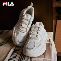 FILA 斐乐女鞋老爹鞋运动鞋2025年火星3休闲跑步运动鞋 星白/奶油白色-SC 38.5