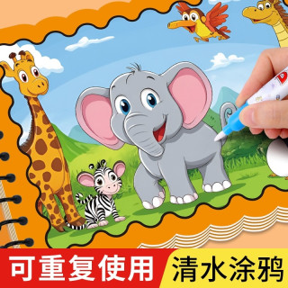 神奇水画本清水涂色绘画反复涂鸦书宝宝益智幼儿园玩具