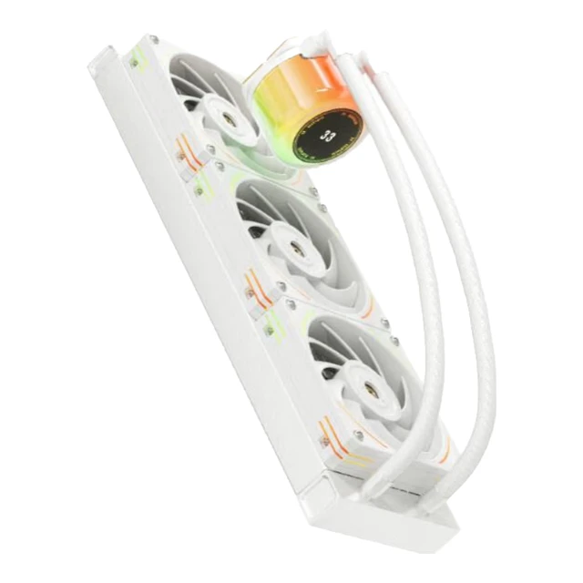 1STPLAYER 首席玩家 无界CC ARGB 360冷排 一体式水冷散热器 白色