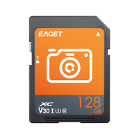忆捷（EAGET）128GB SD内存卡U3 C10 4K V30相机存储卡 读速200MB/s 写速90MB/s 微单/单反相机扩容