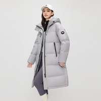 雪中飞 女士中长款羽绒服连帽加厚保暖韩版廓形纯色多款式