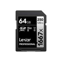 Lexar 雷克沙 PROFESSIONAL SD存储卡 64GB(UHS-II、V60、U3)