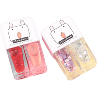 BK指甲油水性可剥可撕亮片防水可撕拉卡通美甲贴防水环保指甲油 甜心入梦2组B/4小瓶