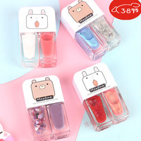 BK指甲油水性可剥可撕亮片防水可撕拉卡通美甲贴防水环保指甲油 甜心入梦4组B/8小瓶