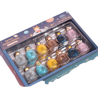 BK指甲油水性可剥可撕亮片防水可撕拉卡通美甲贴防水环保指甲油 梅花卡通指甲油12瓶