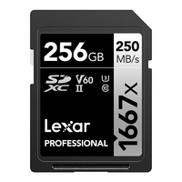 Lexar 雷克沙 SD1667X SD存储卡 256GB(UHS-II、V60、U3)
