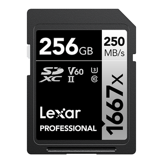 Lexar 雷克沙 SD1667X SD存储卡 256GB（UHS-II、V60、U3）