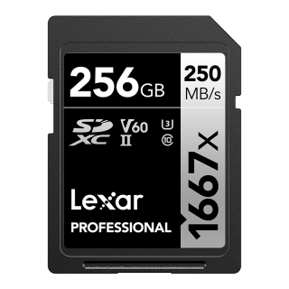 Lexar 雷克沙 SD1667X SD存储卡 256GB（UHS-II、V60、U3）