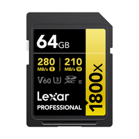 Lexar 雷克沙 1800X SD存储卡 64GB(UHS-II、V30、U3)