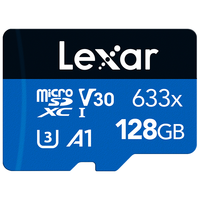 Lexar 雷克沙 633x Micro-SD存储卡 128GB(UHS-I、V30、U3、A1)