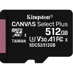 金士顿 SDCS2系列 Micro-SD存储卡 512GB（UHS-I、V30、U