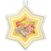 SoinLove 小马宝莉联名紫悦碧琪柔柔珍奇足金黄金金章金币礼 小马宝莉主角团黄金金章 VR2009