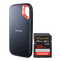 /闪迪 Sandisk  4K超高清影像 SD内存卡+移动固态硬盘套装  128GB,1TB