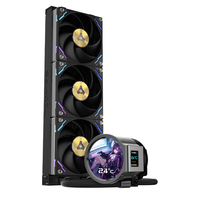 MARS OF GAMER TCOMAS钛钽 LG700 LX800 PRO 360黑色一体式CPU水冷散热器 3.5英寸IPS屏幕 支持LGA1700 ARGB光效 LG700PRO 黑色 英特尔版