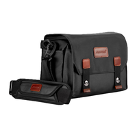 阿尔飞斯（Aerfeis） 相机包单肩便携防水帆布斜跨a7m4配件佳能200d单反包相机收纳袋内胆包尼康富士微单XT4 XT5摄影包 黑色小号