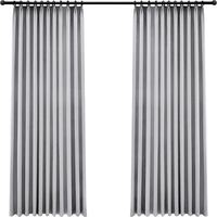 国家补贴：京东京造 全遮光黑胶浅灰窗帘 99%窗帘布飘窗卧室遮阳帘挂钩式 1.5*2米