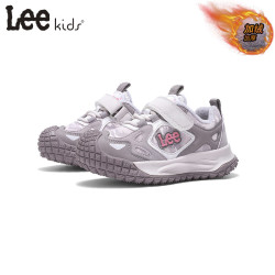 LEE KIDS 童鞋 2025秋冬季加绒儿童运动鞋 粉紫