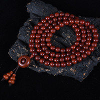 玄同 精品高密赞比亚血檀0.6 0.8 108颗高密时尚女士手链手串 运转款 精品0.8cm*108颗