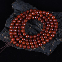 玄同 精品高密赞比亚血檀0.6 0.8 108颗高密时尚女士手链手串 素款 精品1.0cm*108颗