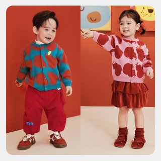 【新年毛衣】迷你巴拉 MINI BALA 巴拉男女童宝宝毛衫冬季马年红色拜年服上衣