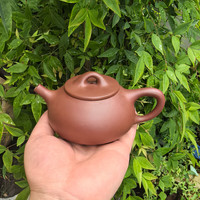 玉颐阁石瓢壶紫砂宜兴手工茶壶茶具泡茶中式名家原矿底槽清景舟石瓢壶 景舟石瓢 230ml