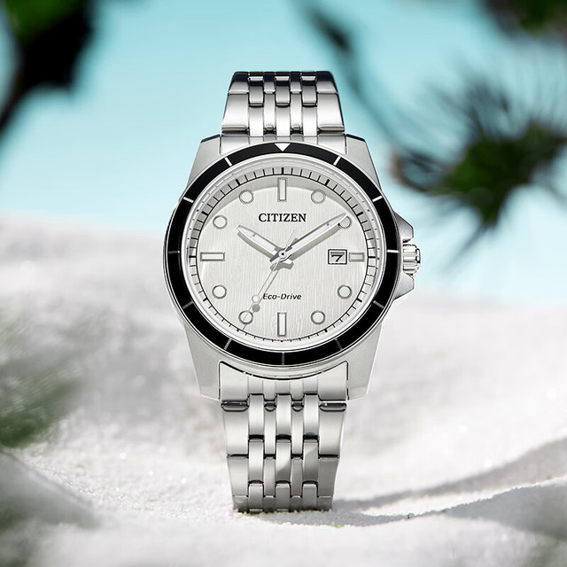 CITIZEN 限时4小时！光动能日期显示钢带腕表