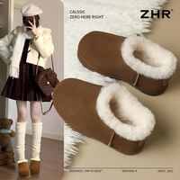 【79元雪地靴合集】ZHR雪地靴女秋冬加绒保暖短靴 39