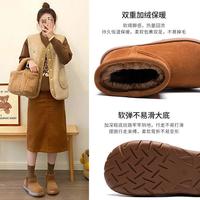 【79元雪地靴合集】ZHR雪地靴女秋冬加绒保暖短靴 35