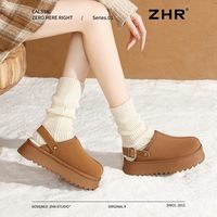 【79元雪地靴合集】ZHR雪地靴女秋冬加绒保暖短靴 36