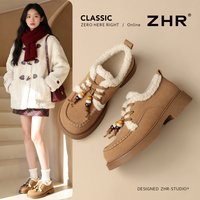 【79元雪地靴合集】ZHR雪地靴女秋冬加绒保暖短靴 37