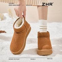 【79元雪地靴合集】ZHR雪地靴女秋冬加绒保暖短靴 40
