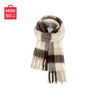 名创优品 围巾男女同款2025日系氛围感多色加厚保暖披肩