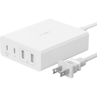 belkin 贝尔金 WCH010yzWH 手机充电器 双USB/双Type-C 108W 白色