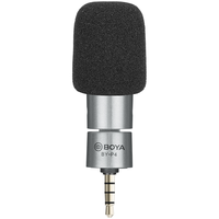 BOYA 博雅 麦克风BY-P4手机3.5mm接口全向型指向直插式迷你麦克风手机K歌直播短视频拍摄收录音小话筒